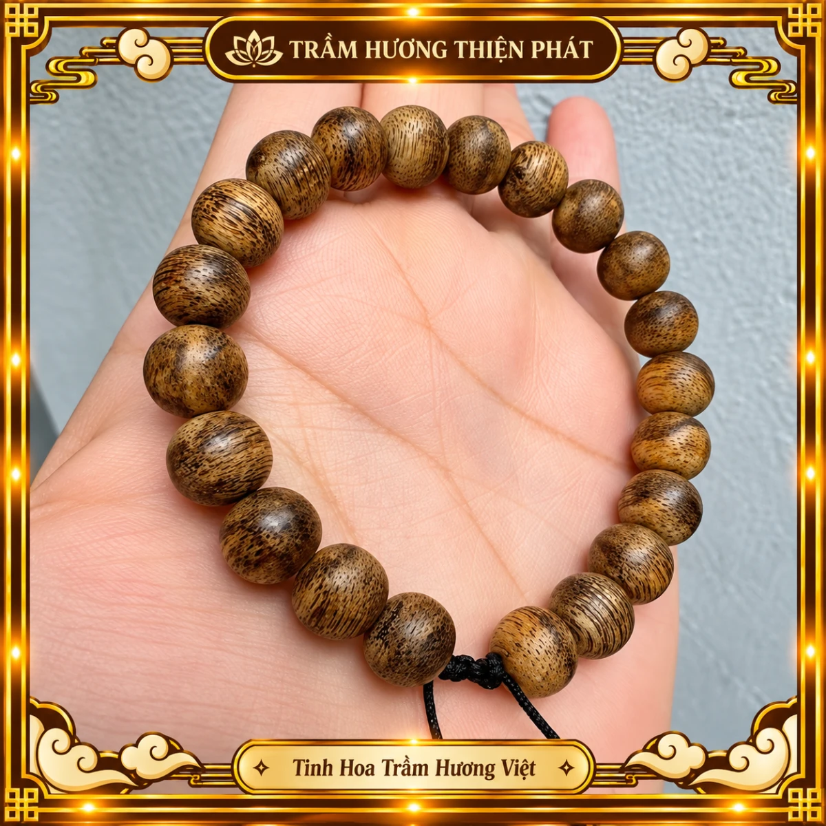 Vòng Đơn Trầm Hương Nữ Size 6–9 Ly