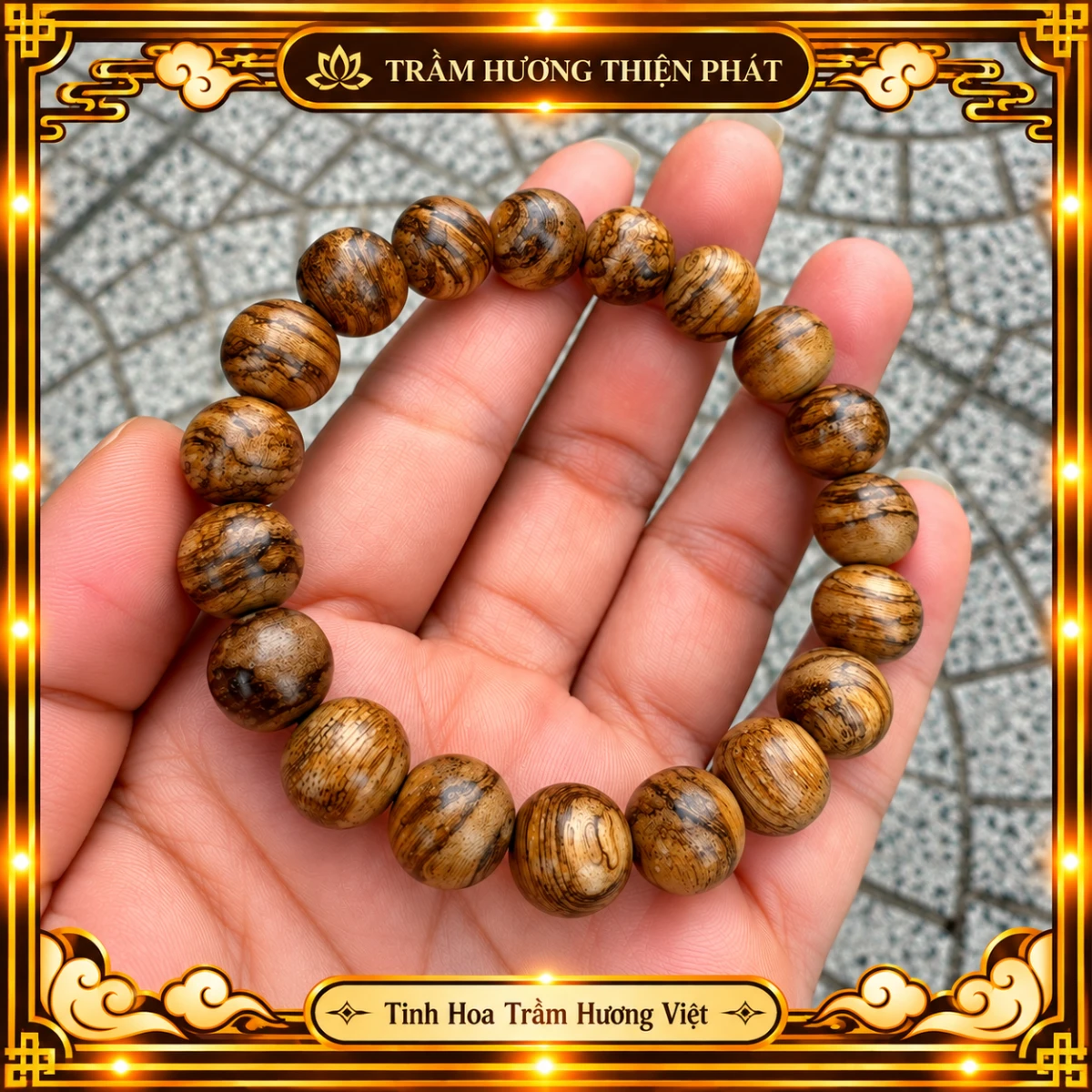 Vòng Trầm Hương 10 Ly Vân Bông
